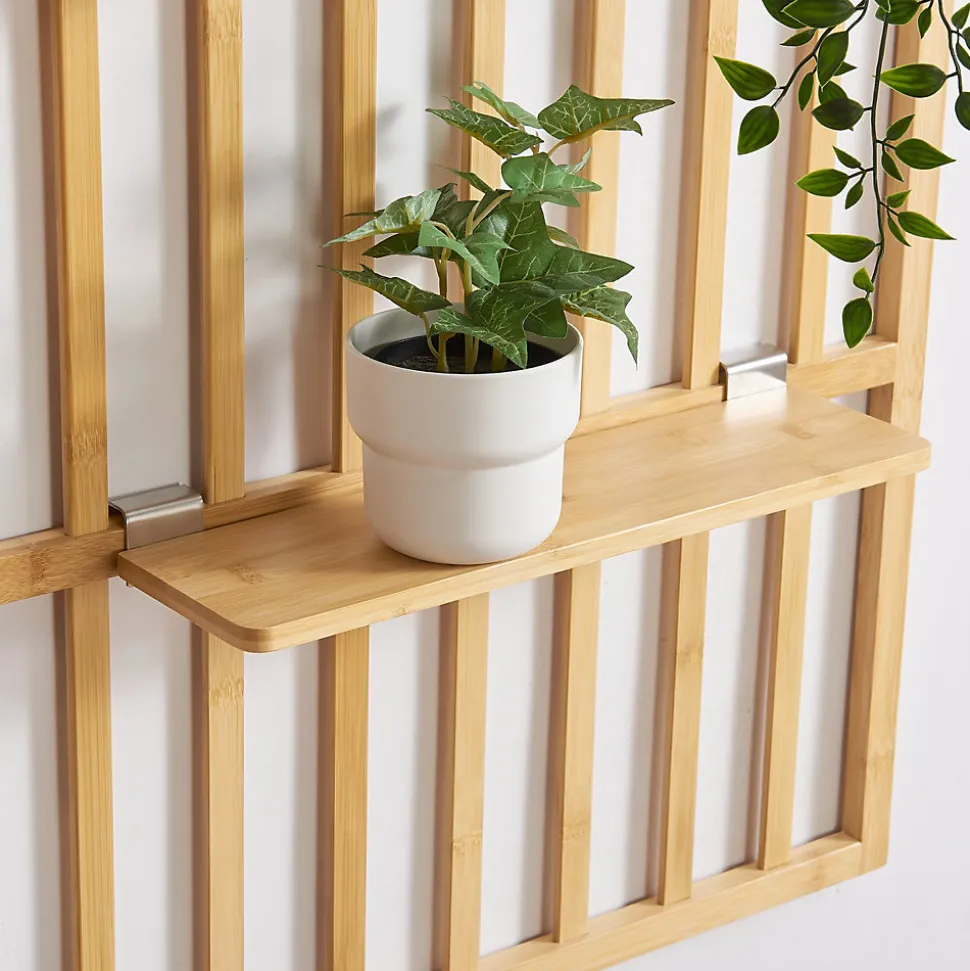 Étagère murale Roest bambou 120 x 80 x 13 cm naturel en.casa
