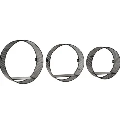 Étagère murale ronde Atmosphera P.10 cm noir vendue par 3 pièces