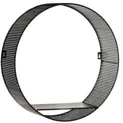 Étagère murale ronde Atmosphera P.10 cm noir vendue par 3 pièces