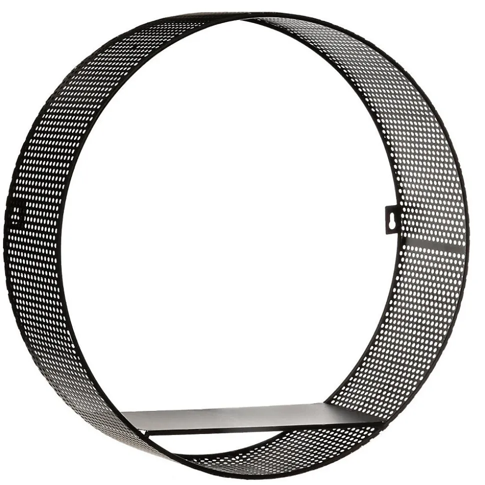 Étagère murale ronde Atmosphera P.10 cm noir vendue par 3 pièces