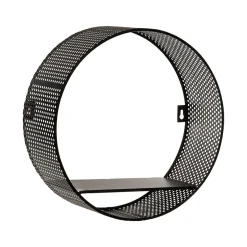 Étagère murale ronde Atmosphera P.10 cm noir vendue par 3 pièces