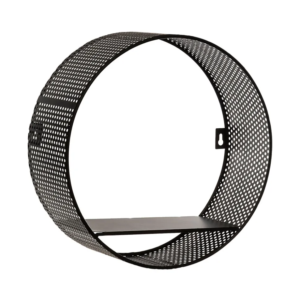 Étagère murale ronde Atmosphera P.10 cm noir vendue par 3 pièces