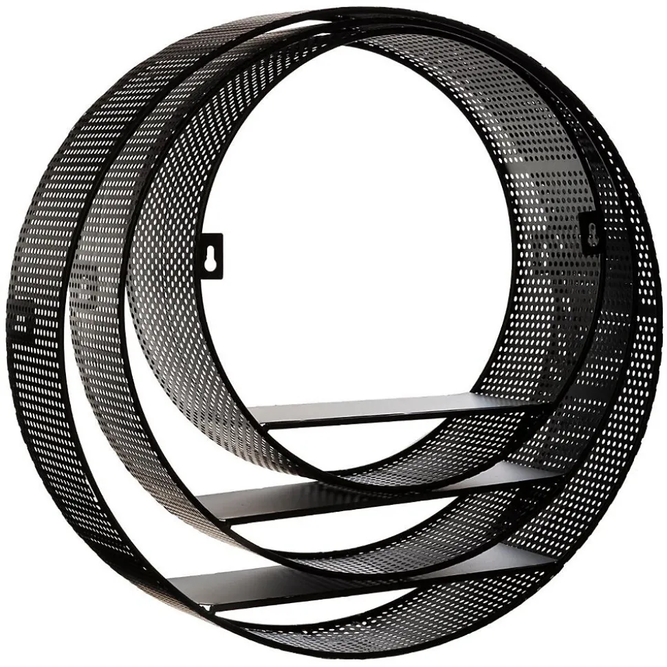 Étagère murale ronde Atmosphera P.10 cm noir vendue par 3 pièces