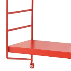Étagère murale Strängnäs à 3 niveaux modulables 50 x 60 x 15 cm rouge en.casa