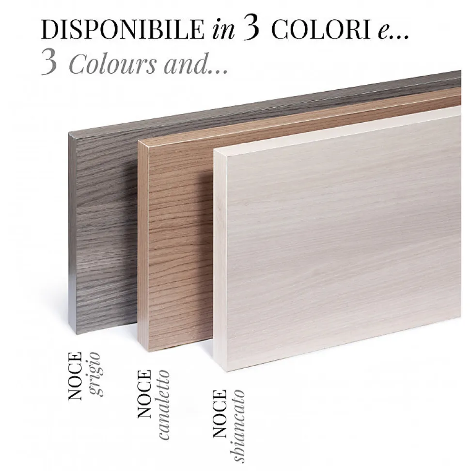 Étagère murale, étagère alvéolée, étagère en bois, étagère murale, noyer gris, 50x23x3,8 cm - Minerva