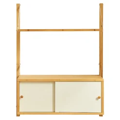 Étagère murale Tingvoll bambou 85 x 65 x 34 cm naturel en.casa