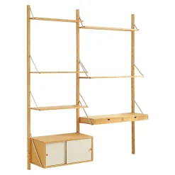 Étagère murale Tingvoll bambou 176 x 147 x 34 cm naturel en.casa