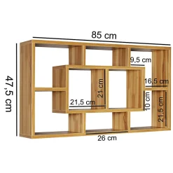 Étagère Murale 85x47,5x16 cm Étagère Suspendue Flottante Design Moderne FineBuy