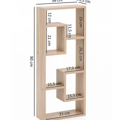 Étagère Murale 36x90x14,5 cm Étagère Suspendue Flottante Design Moderne FineBuy