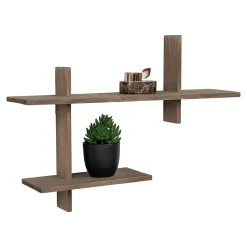 Étagère Ovada, Marron, Bois, 15x60x44 cm, Seven Design