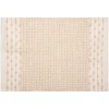 Tapis à franges imprimé Atmosphera coton beige L.90 x l.60 cm