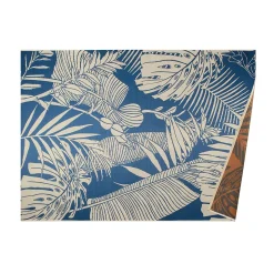 Tapis à motifs Huata bleu L.200 x l.150cm