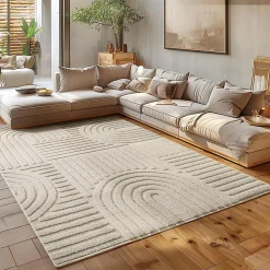 Tapis à relief Lena Beige 200x290cm