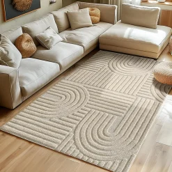Tapis à relief Lena Beige 200x290cm
