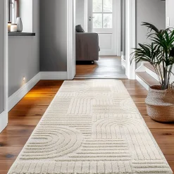 Tapis à relief Lena Crème 200x290cm