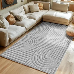 Tapis à relief Lena Gris 160x230cm