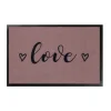 Tapis absorbant polyamide love rose L.60 x l.40 cm