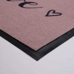 Tapis absorbant polyamide love rose L.60 x l.40 cm