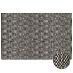 Tapis Alaska tricot L.200 x l.150 cm gris