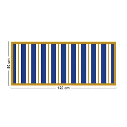 Tapis antidérapant - Bari - vinyle - int./ext. - Bleu - 50x120cm
