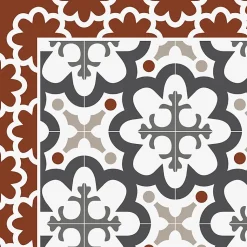Tapis antidérapant - Cassandre - vinyle - int./ext. - Multicolore - 50x200cm