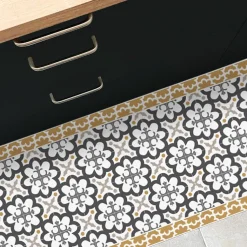 Tapis antidérapant - Cassandre - vinyle - int./ext. - Multicolore - 50x200cm