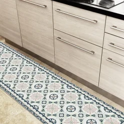 Tapis antidérapant - CC Léonie - vinyle - int./ext. - Bleu - 50x200cm