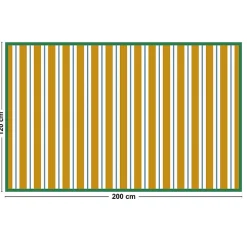 Tapis antidérapant - Corfou - vinyle - int./ext. - Orange - 120x200cm