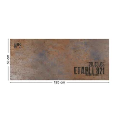 Tapis antidérapant - Full Metal - vinyle - int./ext. - Marron - 50x120cm