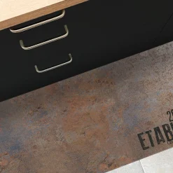 Tapis antidérapant - Full Metal - vinyle - int./ext. - Marron - 50x200cm