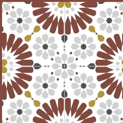 Tapis antidérapant - Marsiho - vinyle - int./ext. - Rouge - 50x120cm