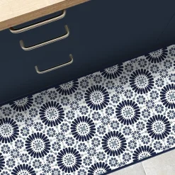 Tapis antidérapant - Marsiho - vinyle - int./ext. - Bleu - 50x200cm