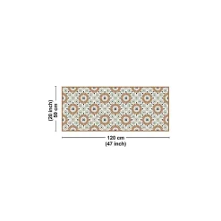 Tapis antidérapant - Marsiho - vinyle - int./ext. - Multicolore - 50x120cm