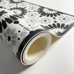 Tapis antidérapant - Marsiho - vinyle - int./ext. - Gris - 50x200cm