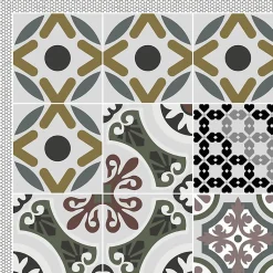 Tapis antidérapant - Naples - vinyle - int./ext. - Multicolore - 50x200cm