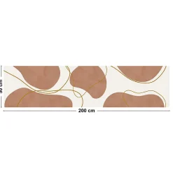 Tapis antidérapant - Organique - vinyle - int./ext. - Orange - 50x120cm