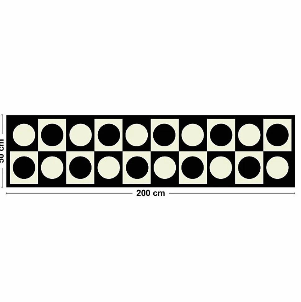 Tapis antidérapant - Pop - vinyle - int./ext. - Noir - 50x200cm