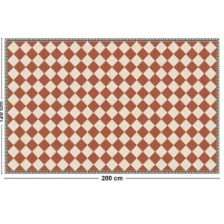Tapis antidérapant - Rétro - vinyle - int./ext. - Rouge - 120x200cm