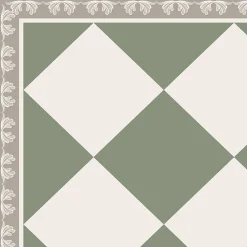Tapis antidérapant - Rétro - vinyle - int./ext. - Vert - 50x200cm