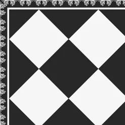 Tapis antidérapant - Rétro - vinyle - int./ext. - Noir - 50x200cm