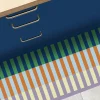Tapis antidérapant - Rythmo - vinyle - int./ext. - Bleu - 120x200cm