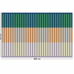 Tapis antidérapant - Rythmo - vinyle - int./ext. - Bleu - 120x200cm