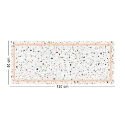 Tapis antidérapant - Terrazzo - vinyle - int./ext. - Multicolore - 50x200cm