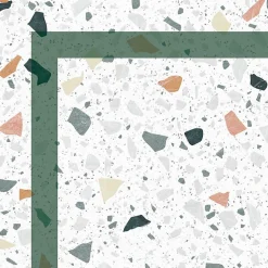 Tapis antidérapant - Terrazzo - vinyle - int./ext. - Multicolore - 50x200cm