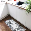 Tapis antidérapant - Végétal - vinyle - int./ext. - Noir - 50x120cm