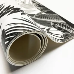Tapis antidérapant - Végétal - vinyle - int./ext. - Noir - 50x200cm
