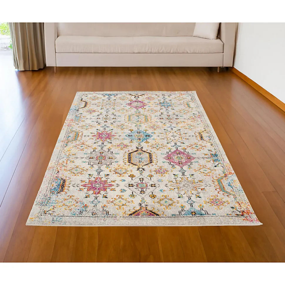 Tapis berbère coloré pour salon rectangle ethnique Wexford 230x160 CM - Multicolore