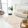 Tapis berbère losange coloré sur fond beige L.170 x l.120cm Balta