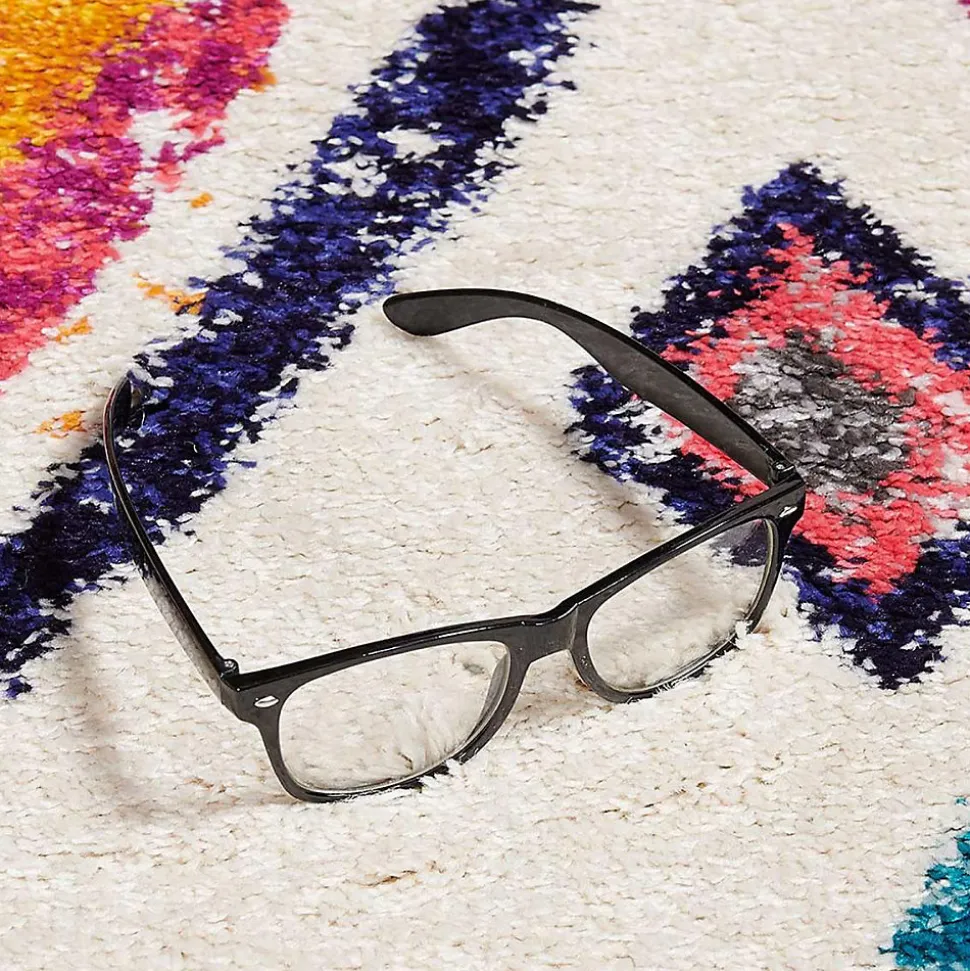 Tapis berbère tissé motif ethnic LYN5 OURIKA F, ivoire