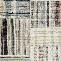 Tapis berbère tissé motifs tribaux LYN8 MARO, beige